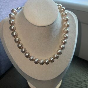 Vintage pearl choker with hook clasp 16 inches in total length
